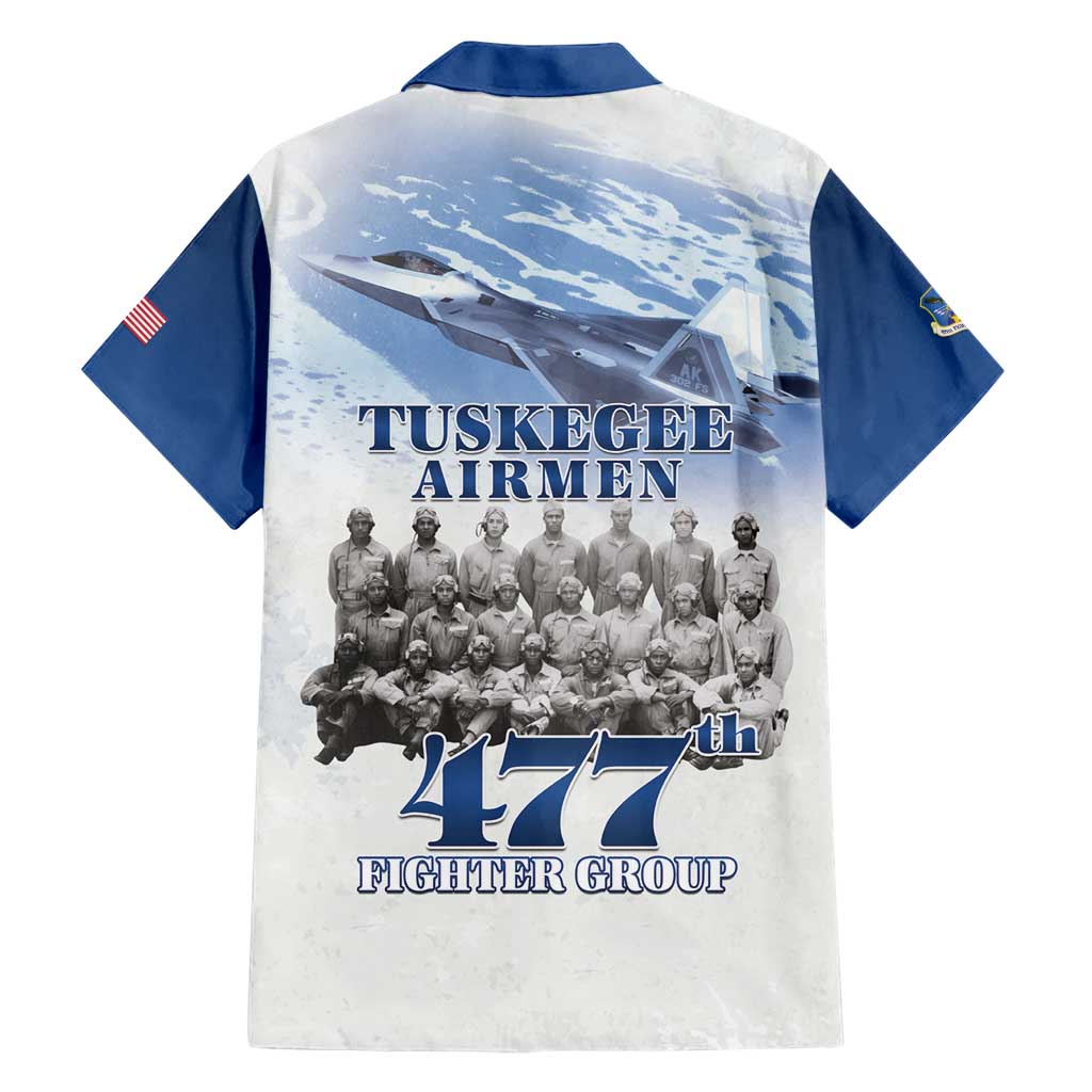 Blue Heritage Tuskegee Airmen Hawaiian Shirt 477th Fighter Group - Wonder Print Shop