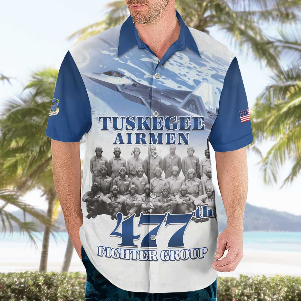 Blue Heritage Tuskegee Airmen Hawaiian Shirt 477th Fighter Group - Wonder Print Shop