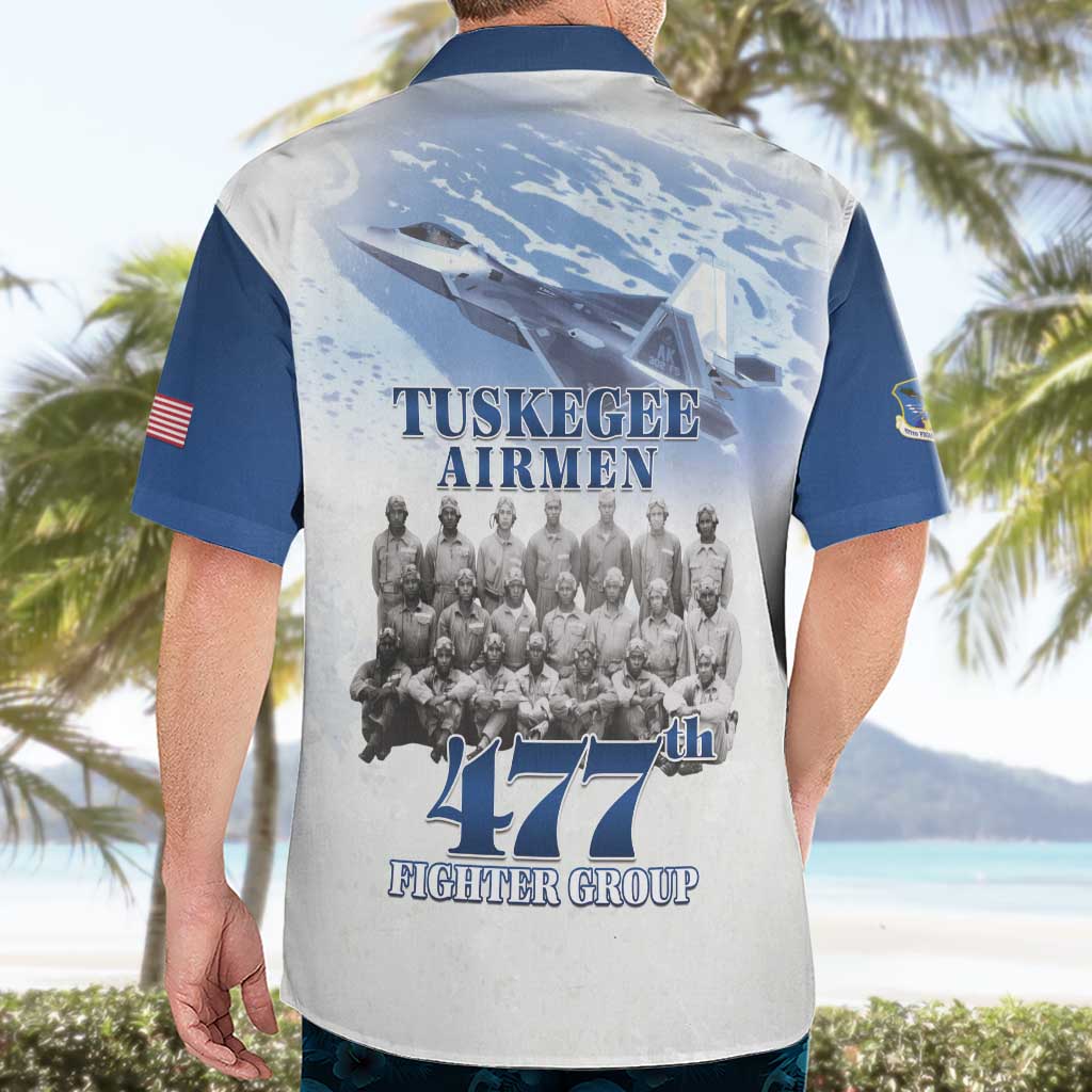Blue Heritage Tuskegee Airmen Hawaiian Shirt 477th Fighter Group - Wonder Print Shop