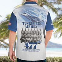 Blue Heritage Tuskegee Airmen Hawaiian Shirt 477th Fighter Group - Wonder Print Shop