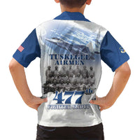 Blue Heritage Tuskegee Airmen Hawaiian Shirt 477th Fighter Group - Wonder Print Shop