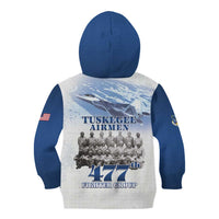 Blue Heritage Tuskegee Airmen Kid Hoodie 477th Fighter Group - Wonder Print Shop