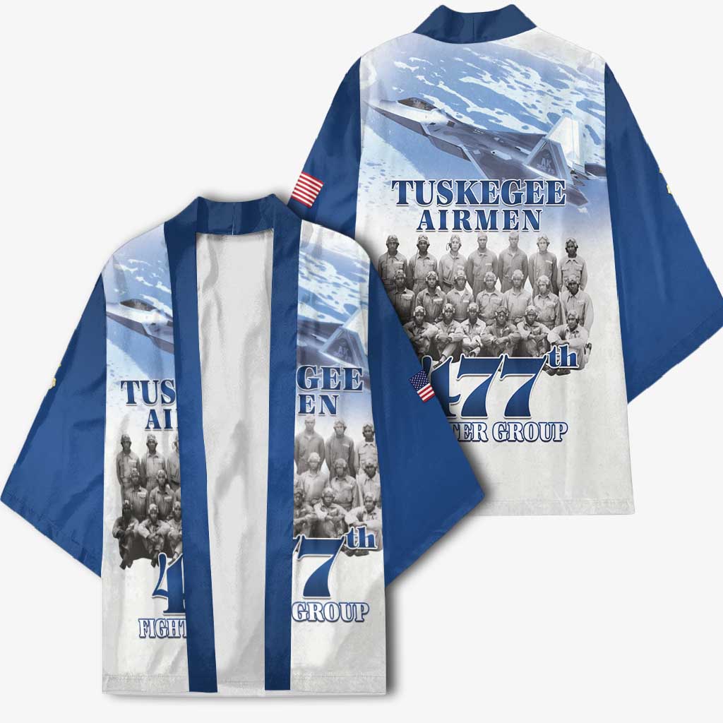 Blue Heritage Tuskegee Airmen Kimono 477th Fighter Group - Wonder Print Shop