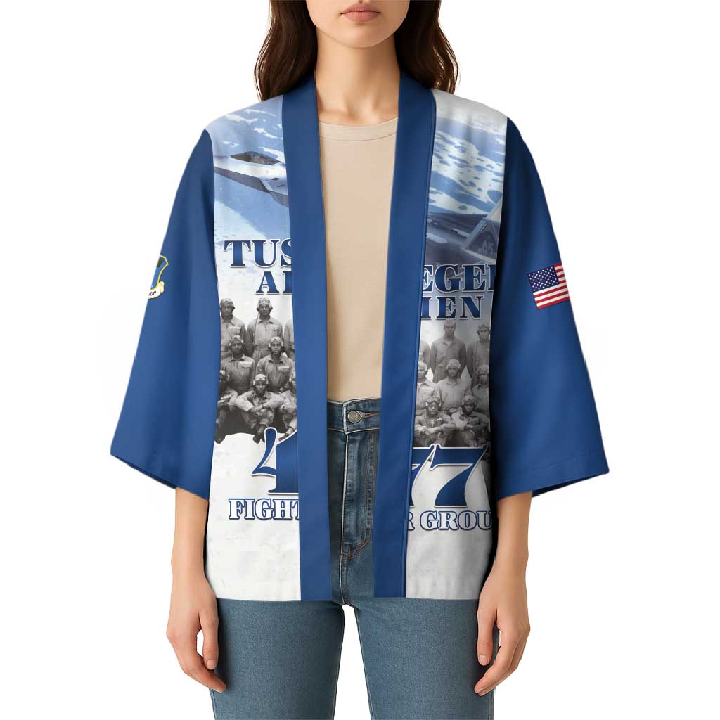 Blue Heritage Tuskegee Airmen Kimono 477th Fighter Group - Wonder Print Shop