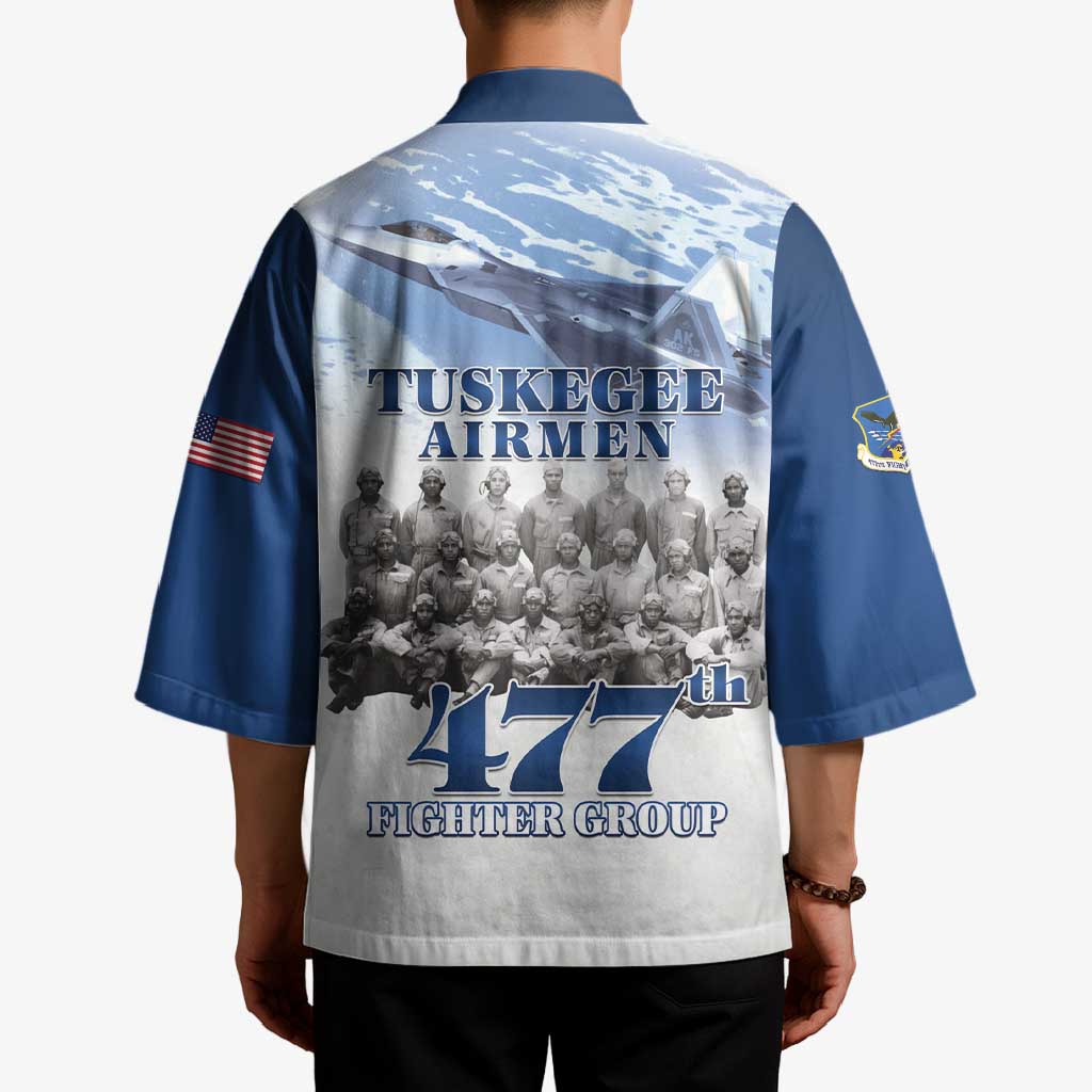 Blue Heritage Tuskegee Airmen Kimono 477th Fighter Group - Wonder Print Shop