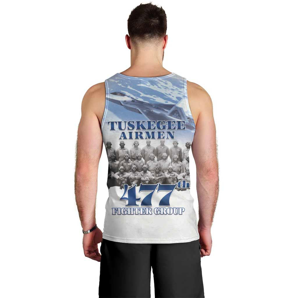 Blue Heritage Tuskegee Airmen Men Tank Top 477th Fighter Group - Wonder Print Shop