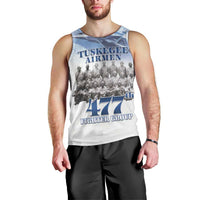 Blue Heritage Tuskegee Airmen Men Tank Top 477th Fighter Group - Wonder Print Shop