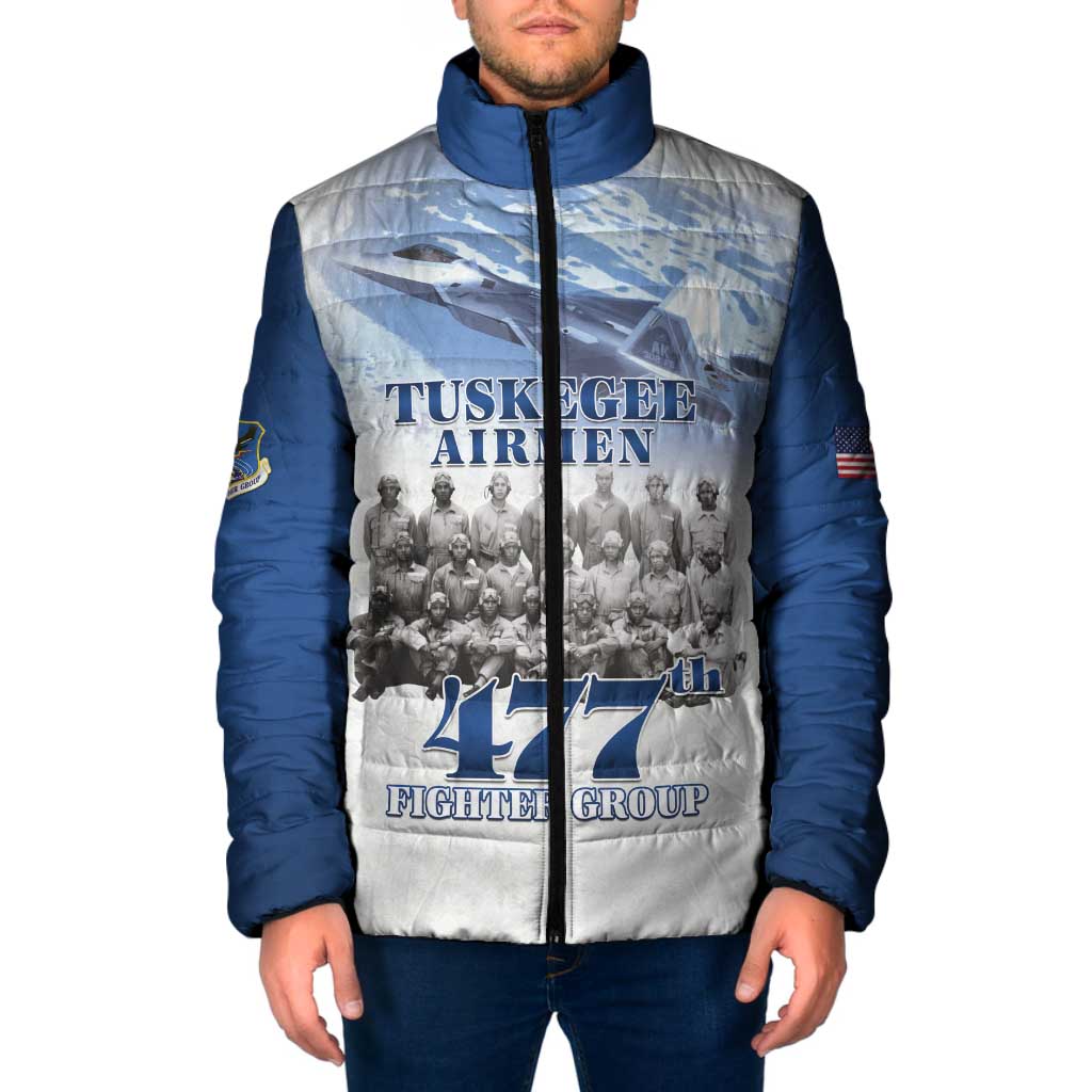 Blue Heritage Tuskegee Airmen Padded Jacket 477th Fighter Group - Wonder Print Shop