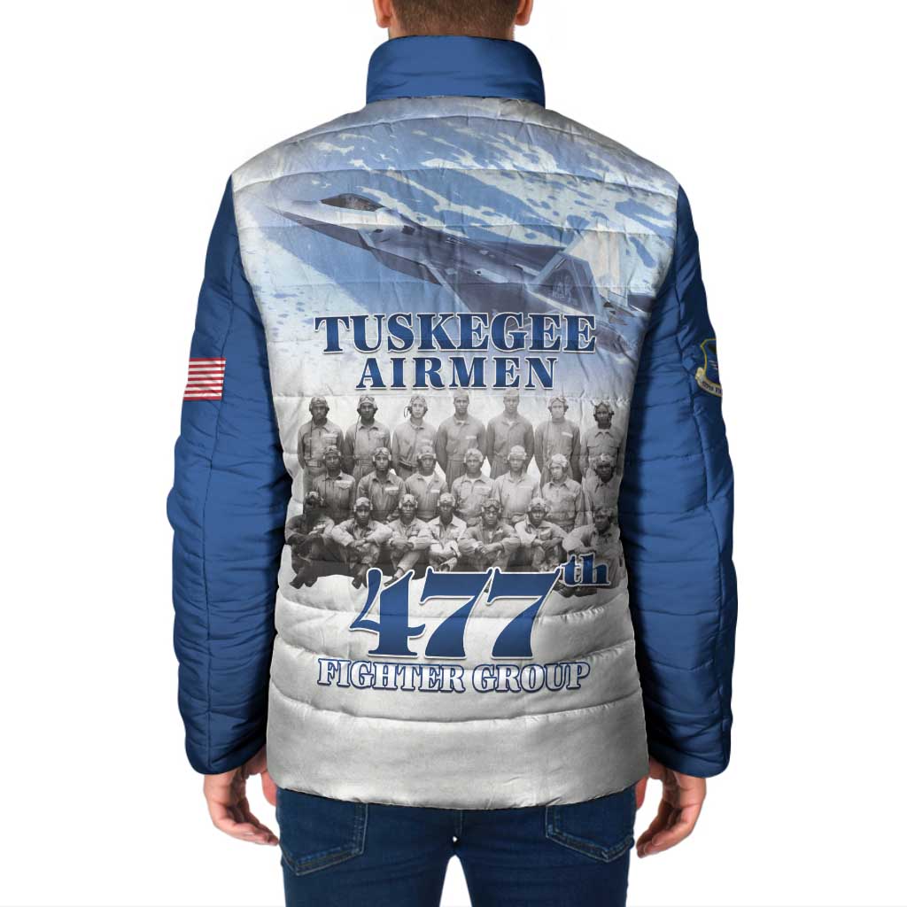 Blue Heritage Tuskegee Airmen Padded Jacket 477th Fighter Group - Wonder Print Shop
