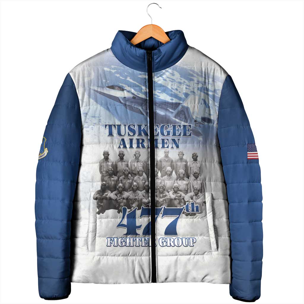 Blue Heritage Tuskegee Airmen Padded Jacket 477th Fighter Group - Wonder Print Shop