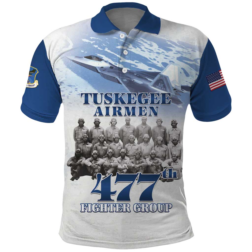 Blue Heritage Tuskegee Airmen Polo Shirt 477th Fighter Group - Wonder Print Shop