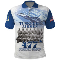 Blue Heritage Tuskegee Airmen Polo Shirt 477th Fighter Group - Wonder Print Shop