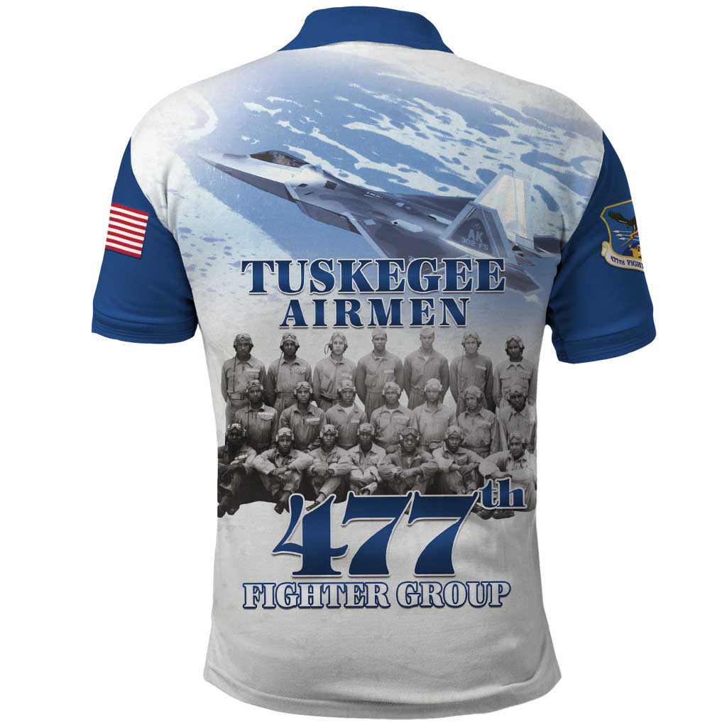 Blue Heritage Tuskegee Airmen Polo Shirt 477th Fighter Group - Wonder Print Shop