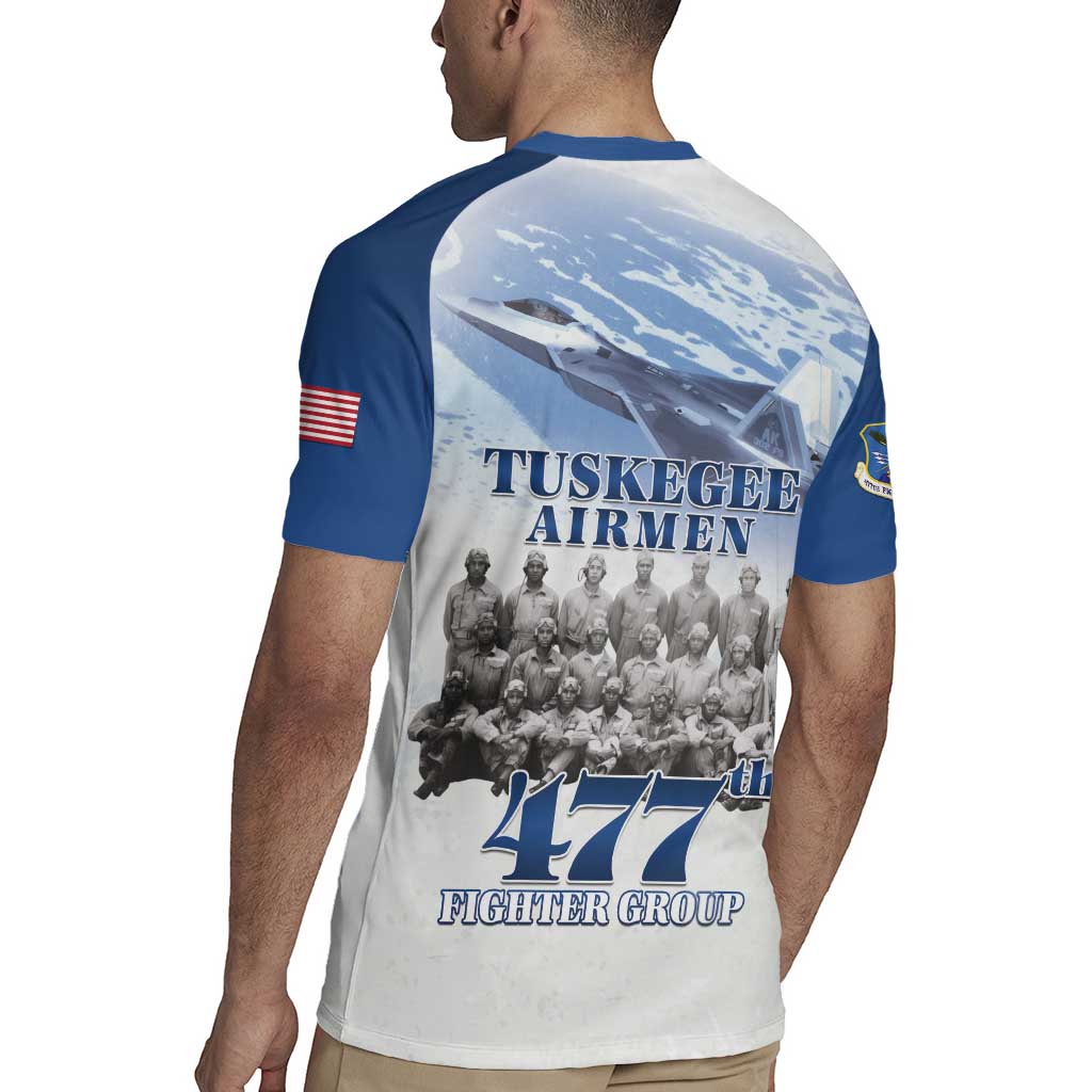 Blue Heritage Tuskegee Airmen Rugby Jersey 477th Fighter Group - Wonder Print Shop