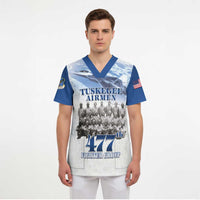 Blue Heritage Tuskegee Airmen Scrub Top 477th Fighter Group - Wonder Print Shop