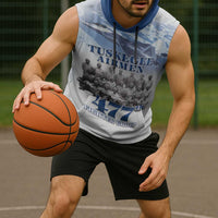 Blue Heritage Tuskegee Airmen Sleeveless Hoodie 477th Fighter Group - Wonder Print Shop