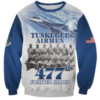 Blue Heritage Tuskegee Airmen Sweatshirt 477th Fighter Group - Wonder Print Shop