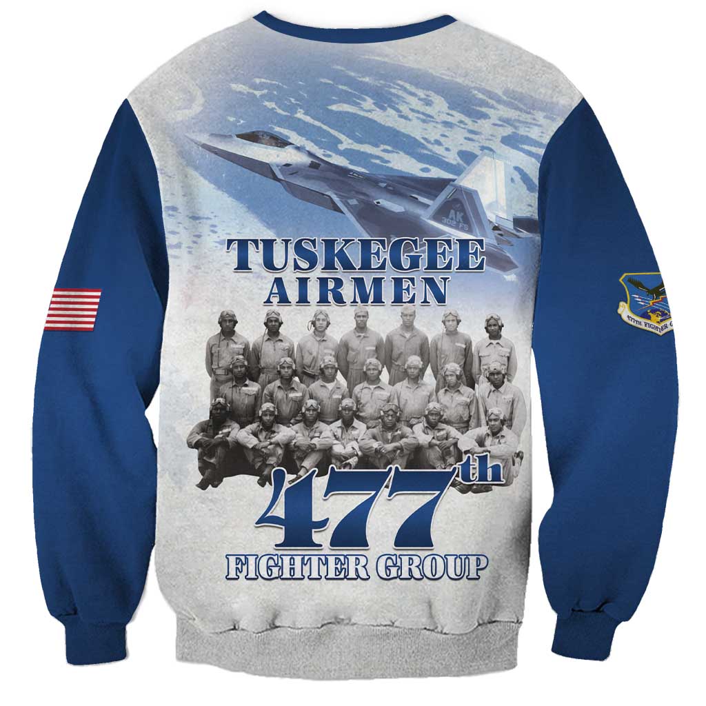 Blue Heritage Tuskegee Airmen Sweatshirt 477th Fighter Group - Wonder Print Shop