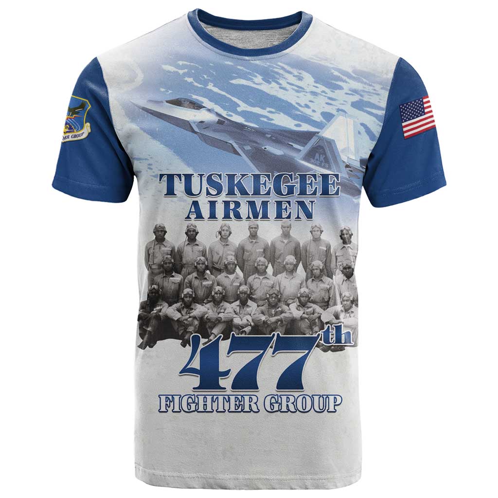 Blue Heritage Tuskegee Airmen T Shirt 477th Fighter Group - Wonder Print Shop