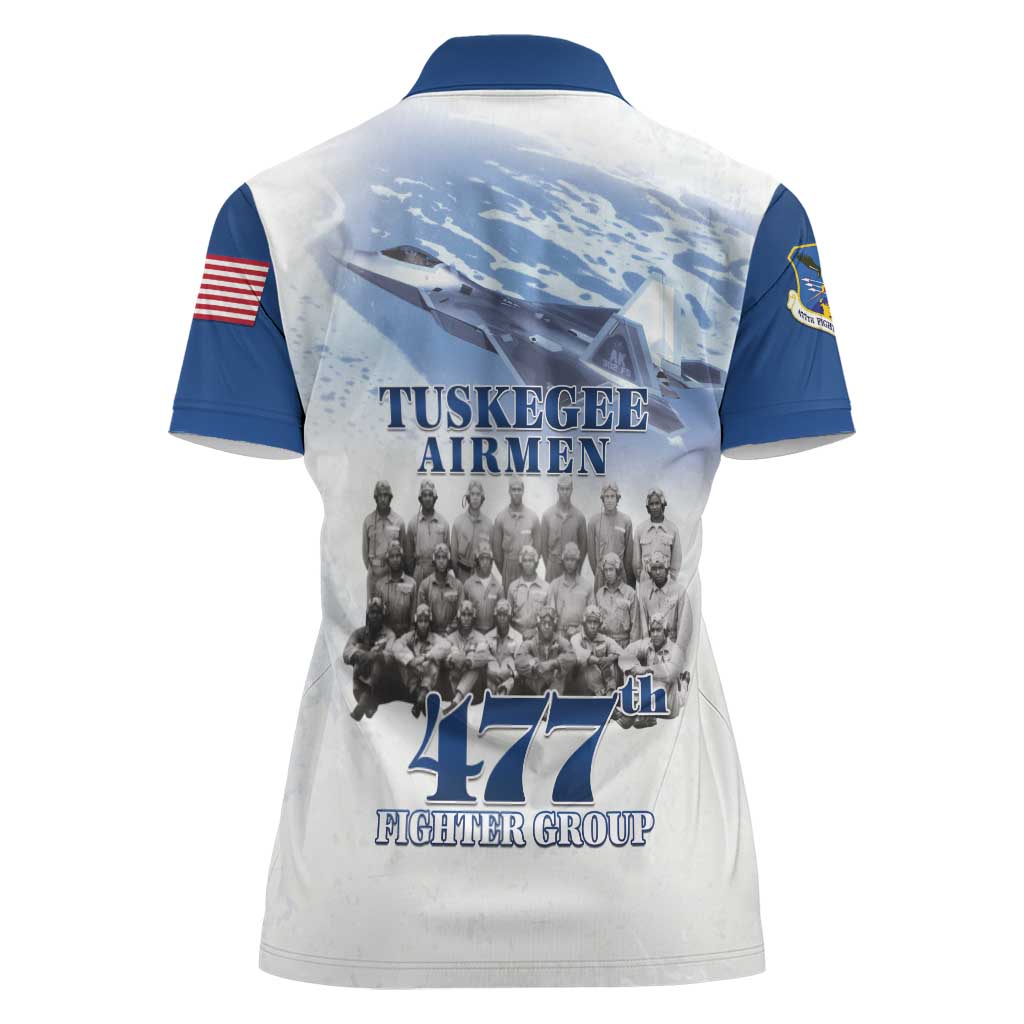 Blue Heritage Tuskegee Airmen Women Polo Shirt 477th Fighter Group - Wonder Print Shop