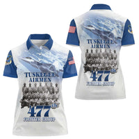 Blue Heritage Tuskegee Airmen Women Polo Shirt 477th Fighter Group - Wonder Print Shop