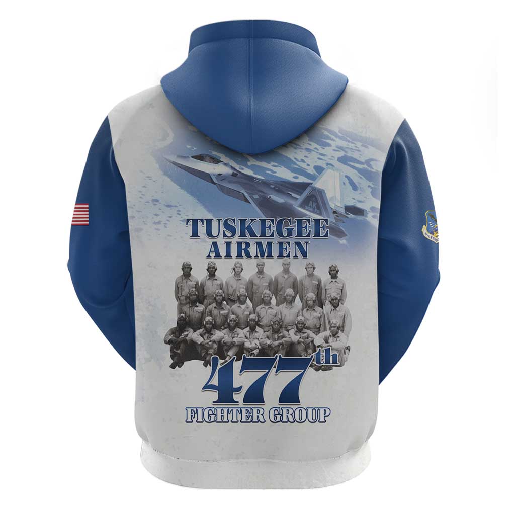 Blue Heritage Tuskegee Airmen Zip Hoodie 477th Fighter Group - Wonder Print Shop