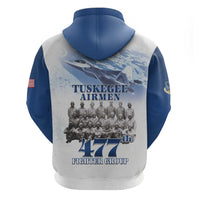 Blue Heritage Tuskegee Airmen Zip Hoodie 477th Fighter Group - Wonder Print Shop