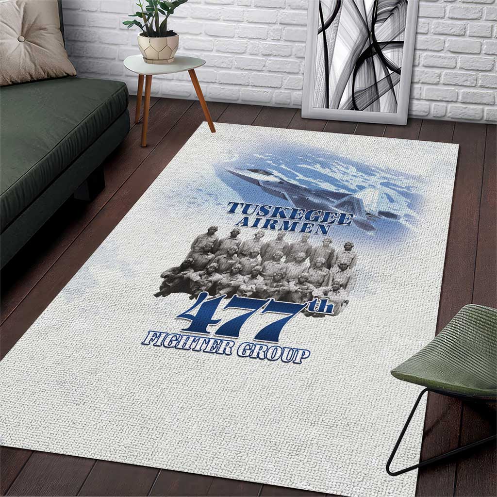 Tuskegee Airmen 477th Fighter Group Area Rug Blue Sky Heritage - Wonder Print Shop