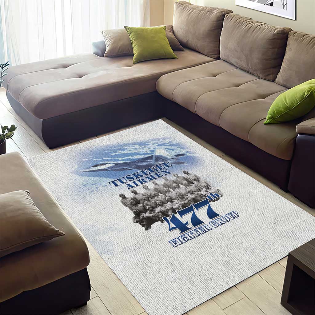 Tuskegee Airmen 477th Fighter Group Area Rug Blue Sky Heritage - Wonder Print Shop