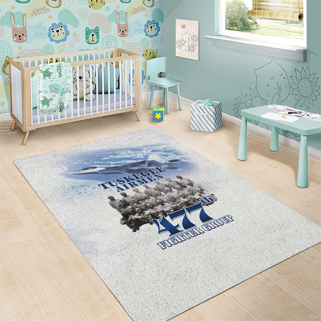 Tuskegee Airmen 477th Fighter Group Area Rug Blue Sky Heritage - Wonder Print Shop
