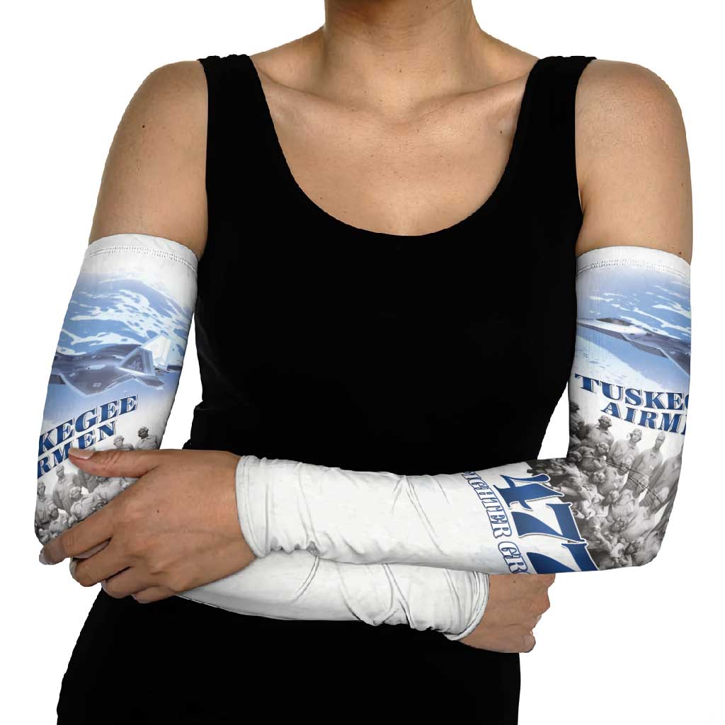 Tuskegee Airmen 477th Fighter Group Arm Sleeves Blue Sky Heritage - Wonder Print Shop