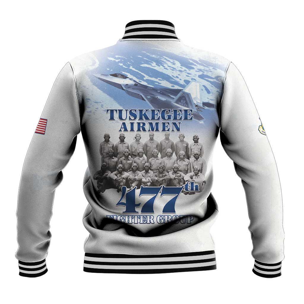 Tuskegee Airmen 477th Fighter Group Baseball Jacket Blue Sky Heritage - Wonder Print Shop