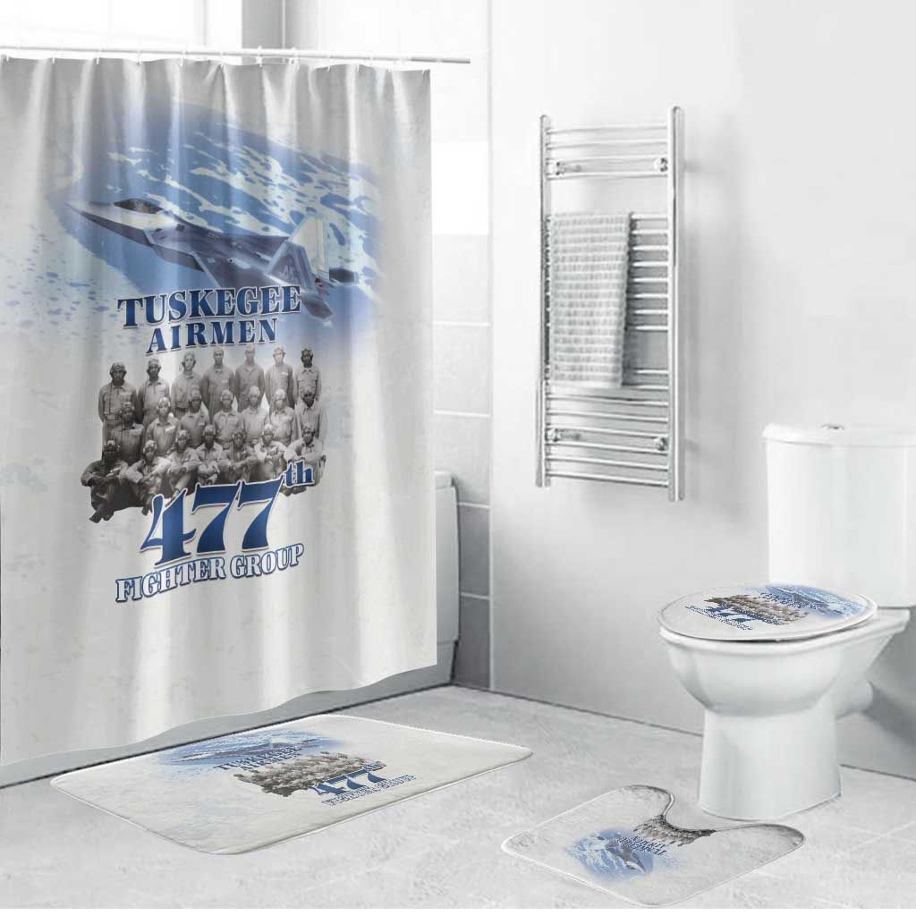 Tuskegee Airmen 477th Fighter Group Bathroom Set Blue Sky Heritage - Wonder Print Shop