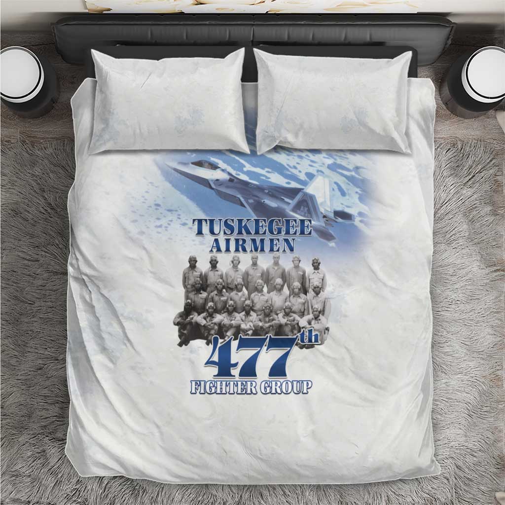 Tuskegee Airmen 477th Fighter Group Bedding Set Blue Sky Heritage - Wonder Print Shop