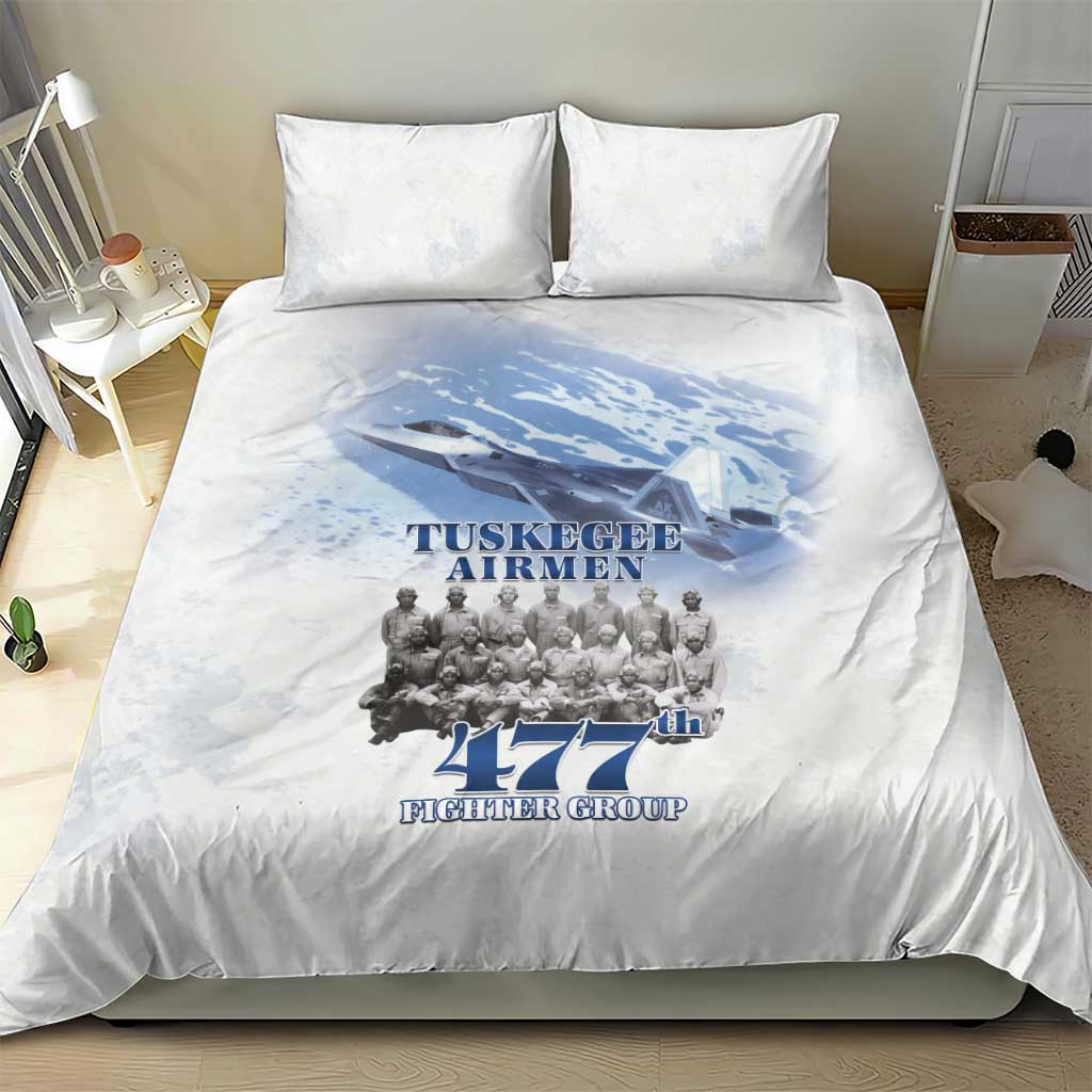 Tuskegee Airmen 477th Fighter Group Bedding Set Blue Sky Heritage - Wonder Print Shop