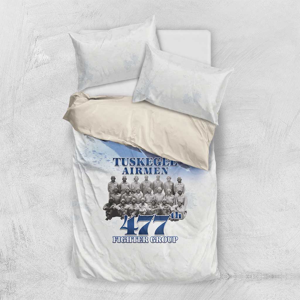 Tuskegee Airmen 477th Fighter Group Bedding Set Blue Sky Heritage - Wonder Print Shop