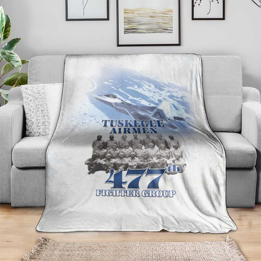 Tuskegee Airmen 477th Fighter Group Blanket Blue Sky Heritage - Wonder Print Shop