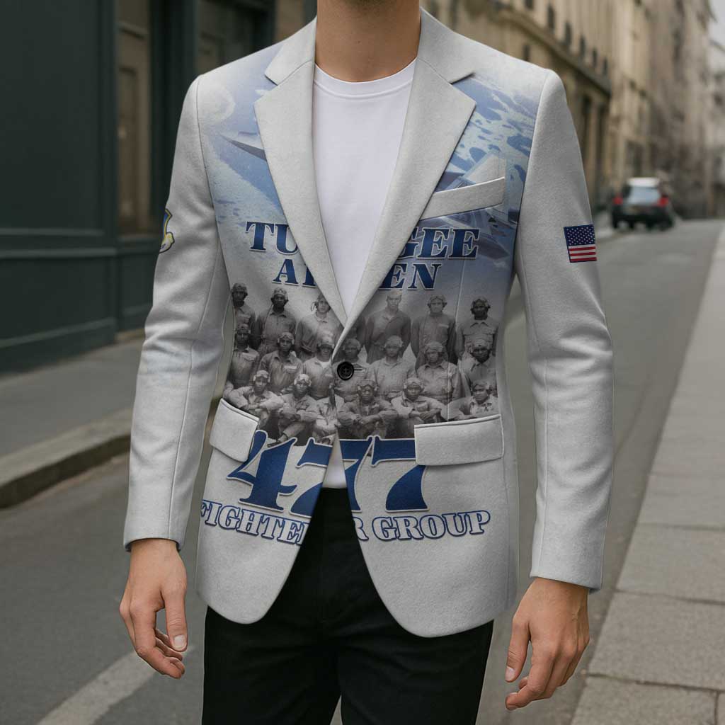 Tuskegee Airmen 477th Fighter Group Blazer Blue Sky Heritage - Wonder Print Shop