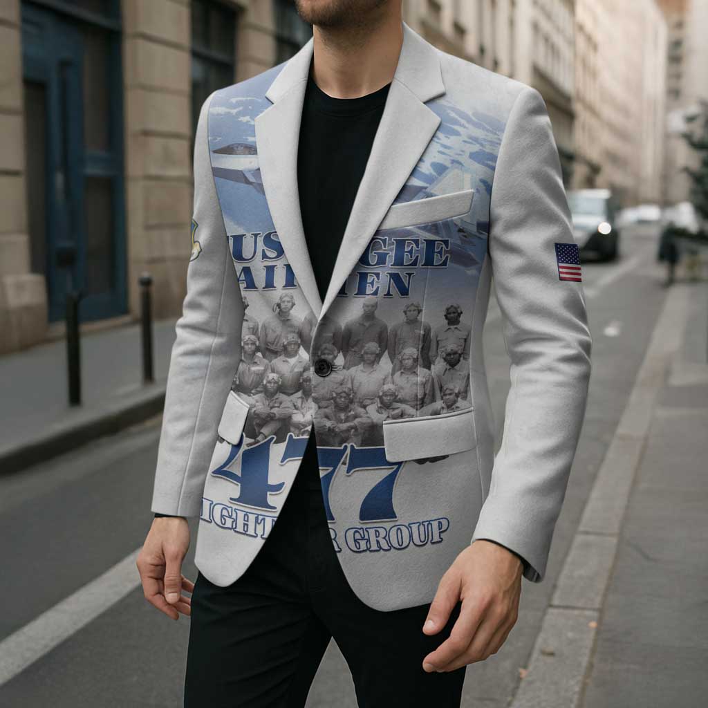 Tuskegee Airmen 477th Fighter Group Blazer Blue Sky Heritage - Wonder Print Shop