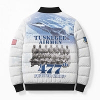 Tuskegee Airmen 477th Fighter Group Bomber Puffer Jacket Blue Sky Heritage - Wonder Print Shop