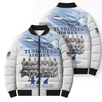 Tuskegee Airmen 477th Fighter Group Bomber Puffer Jacket Blue Sky Heritage - Wonder Print Shop