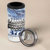 Tuskegee Airmen 477th Fighter Group 4 in 1 Can Cooler Tumbler Blue Sky Heritage - Wonder Print Shop