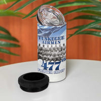 Tuskegee Airmen 477th Fighter Group 4 in 1 Can Cooler Tumbler Blue Sky Heritage - Wonder Print Shop