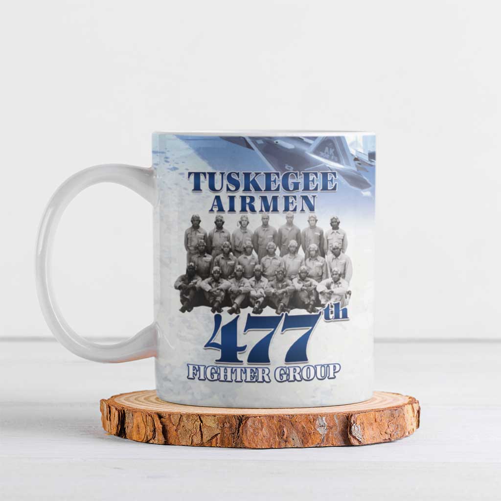 Tuskegee Airmen 477th Fighter Group Ceramic Mug Blue Sky Heritage - Wonder Print Shop