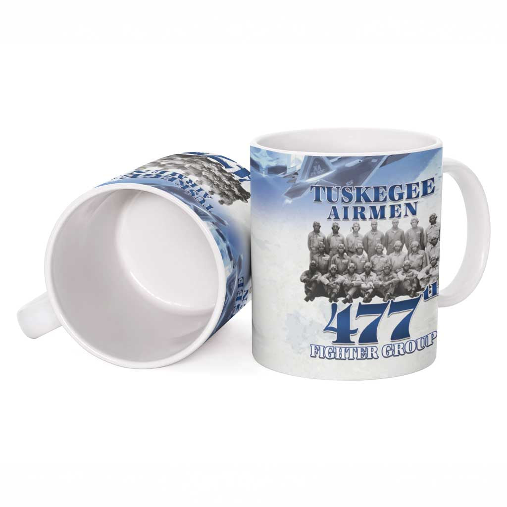Tuskegee Airmen 477th Fighter Group Ceramic Mug Blue Sky Heritage - Wonder Print Shop