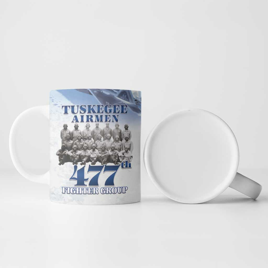 Tuskegee Airmen 477th Fighter Group Ceramic Mug Blue Sky Heritage - Wonder Print Shop