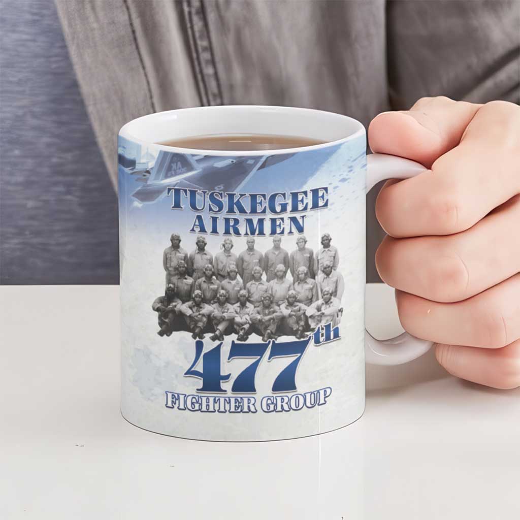Tuskegee Airmen 477th Fighter Group Ceramic Mug Blue Sky Heritage - Wonder Print Shop
