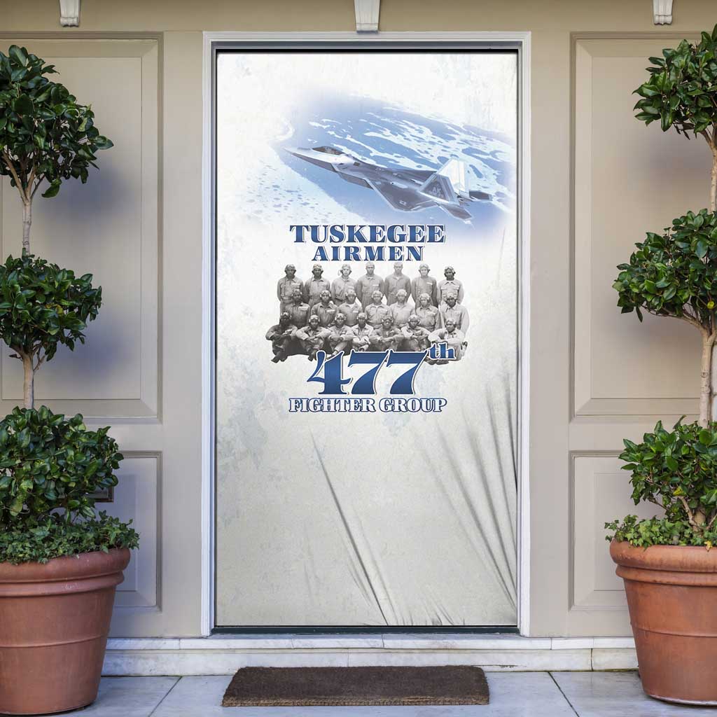 Tuskegee Airmen 477th Fighter Group Door Cover Blue Sky Heritage - Wonder Print Shop