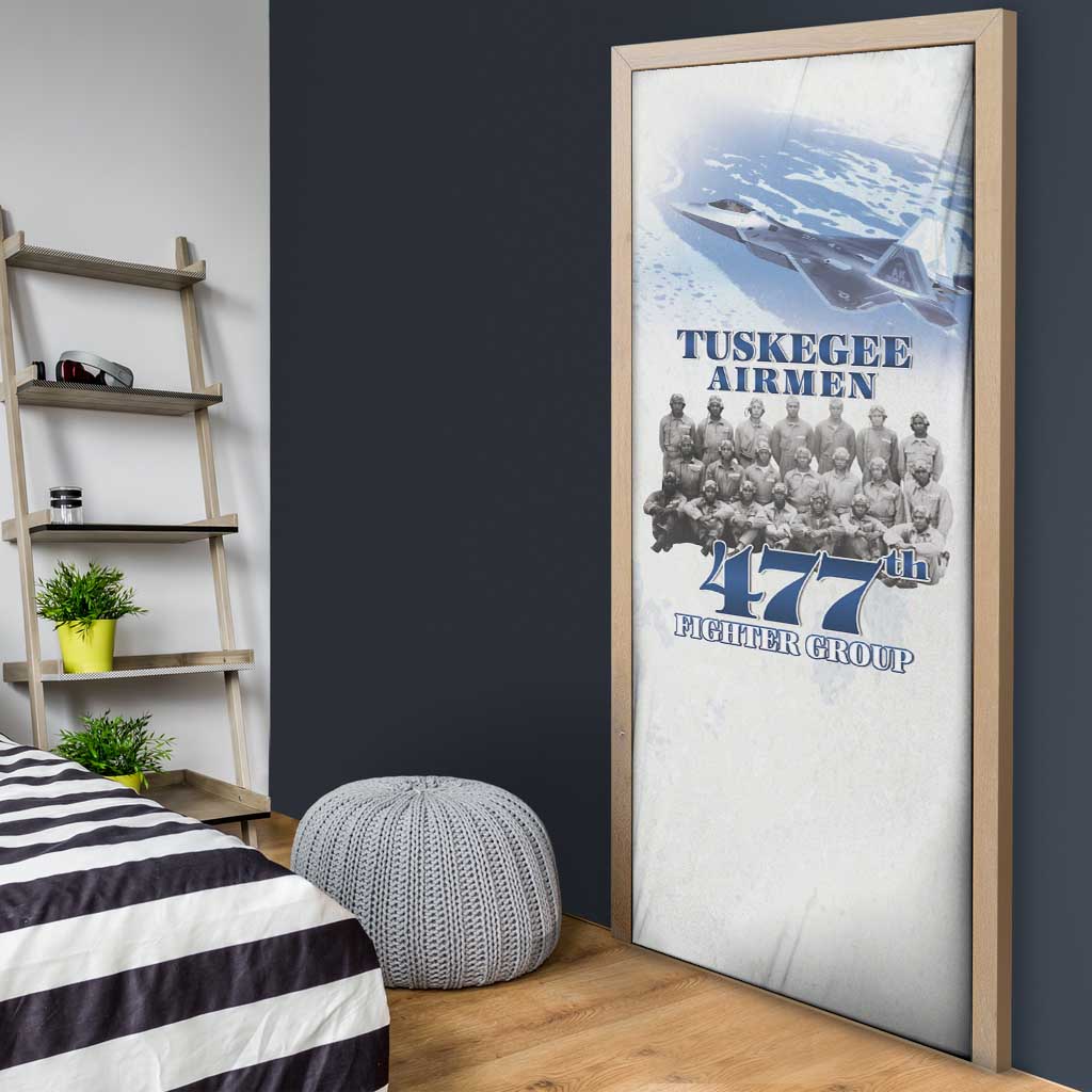 Tuskegee Airmen 477th Fighter Group Door Cover Blue Sky Heritage - Wonder Print Shop