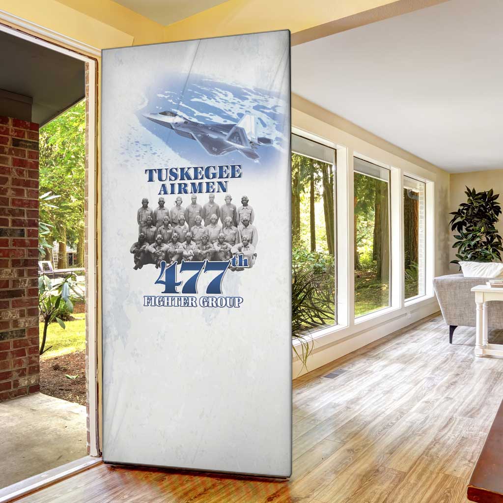 Tuskegee Airmen 477th Fighter Group Door Cover Blue Sky Heritage - Wonder Print Shop